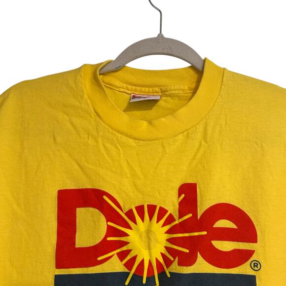 Vintage Dole Hawaii Graphic T-Shirt Yellow Promo Tee Made in USA Size Large - Picture 6 of 16